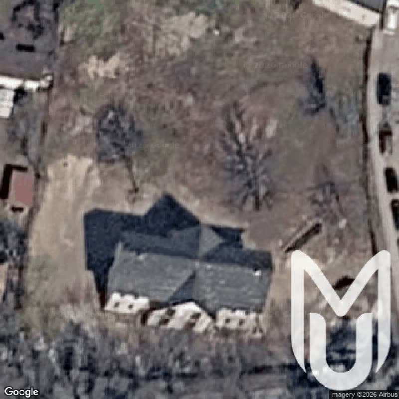 Residential Building House With Two Cars